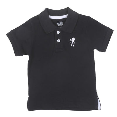 Infants Basic Polo Shirt For Boys - Black