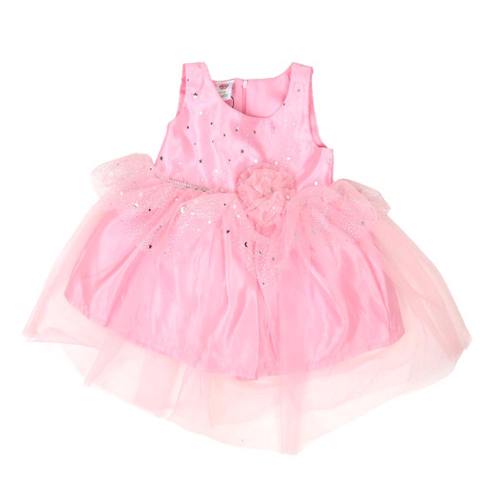 Infant Girls Frock Fancy Shining Star - Pink