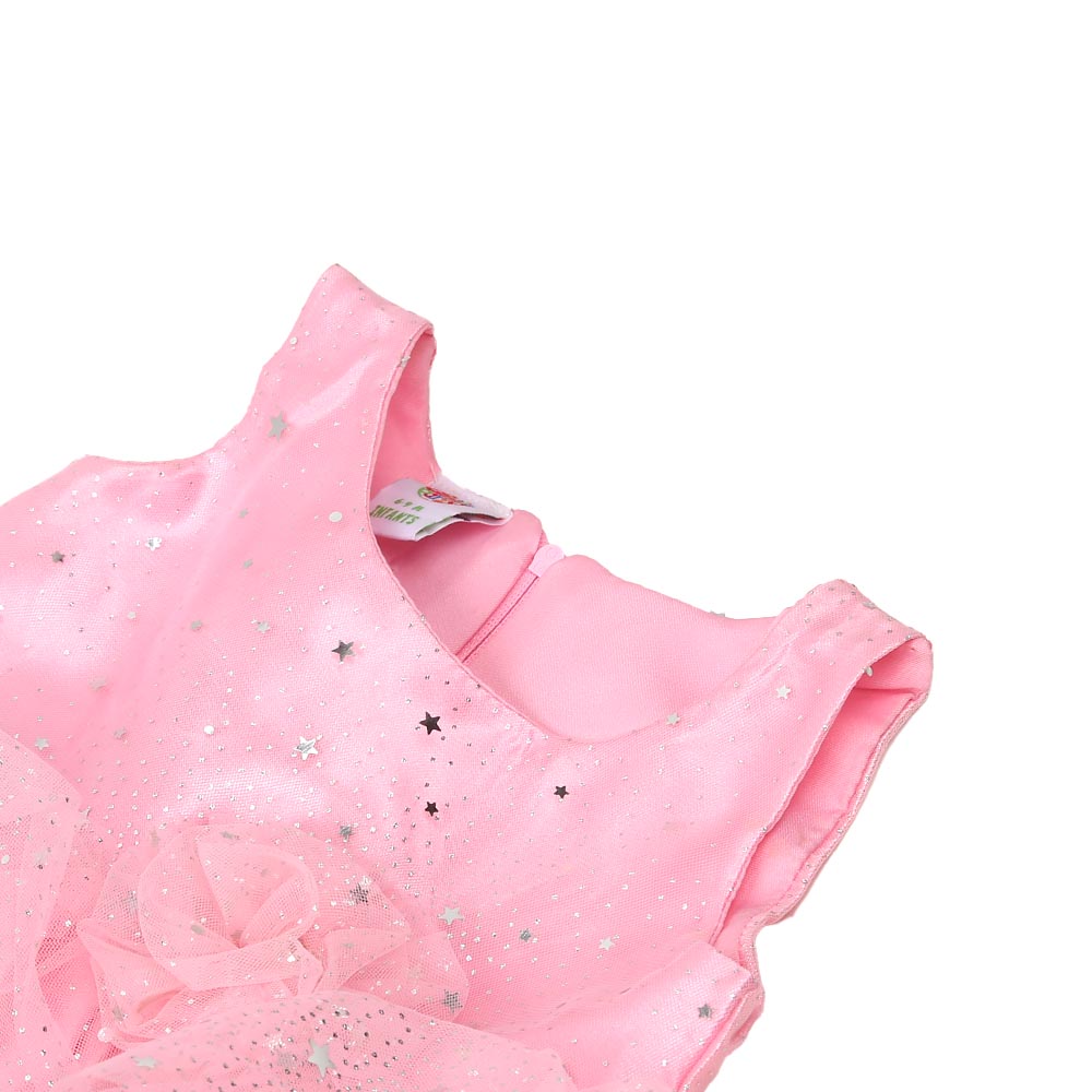 Infant Girls Frock Fancy Shining Star - Pink