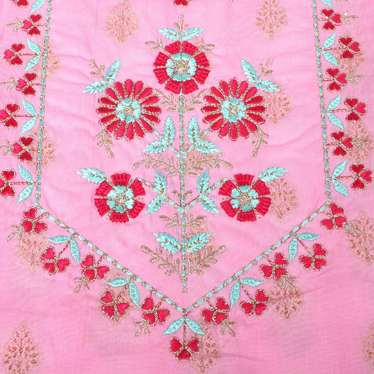 Girls Jacquard 3Pcs Suit Rani - Pink