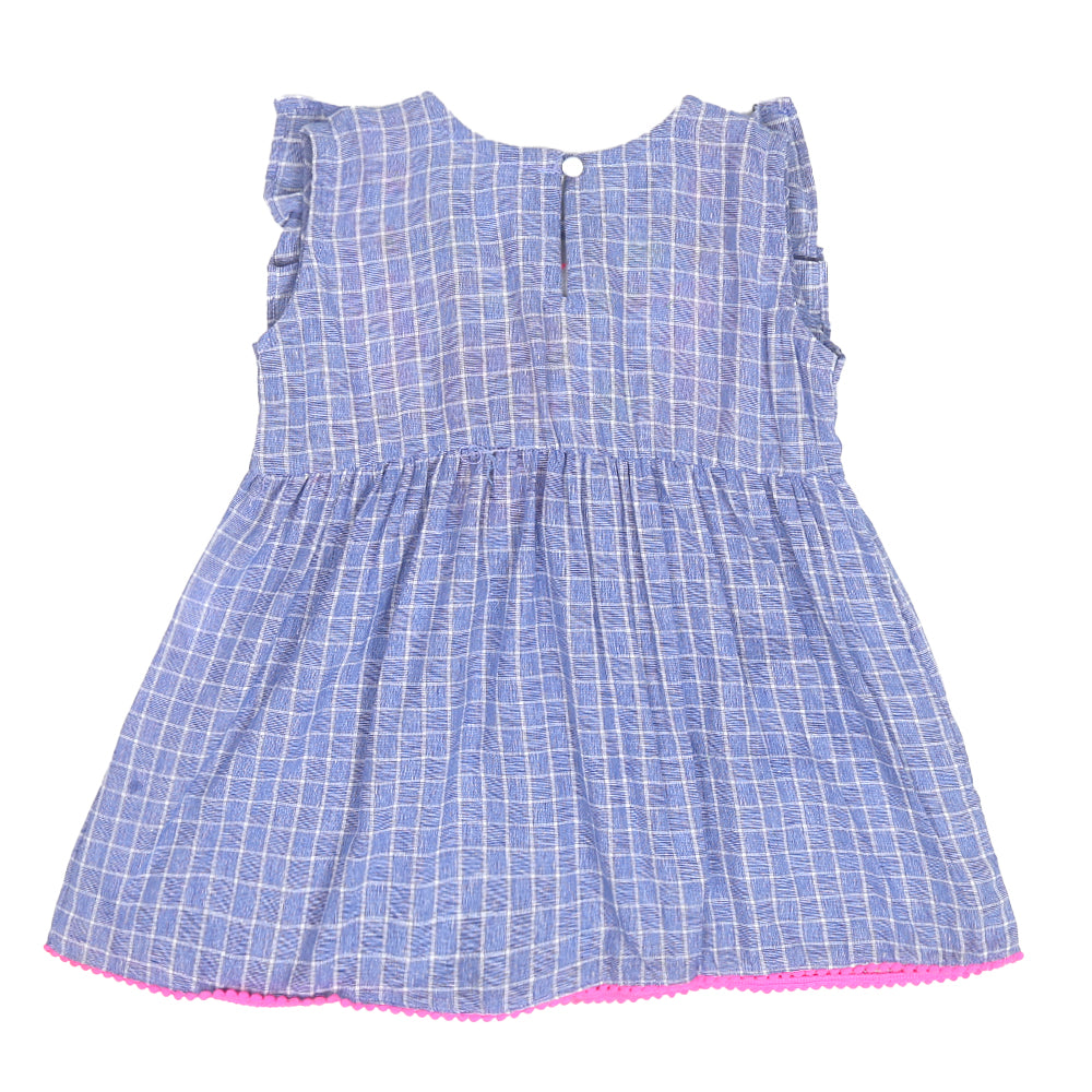 Girls Embroidered Top Dragon - Blue