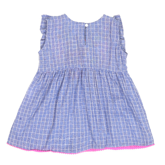 Girls Embroidered Top Dragon - Blue