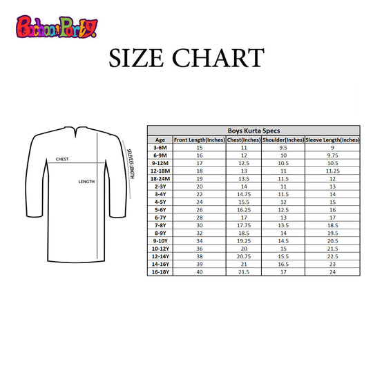 Boys Jacquard Basic Kurta - Mint Green