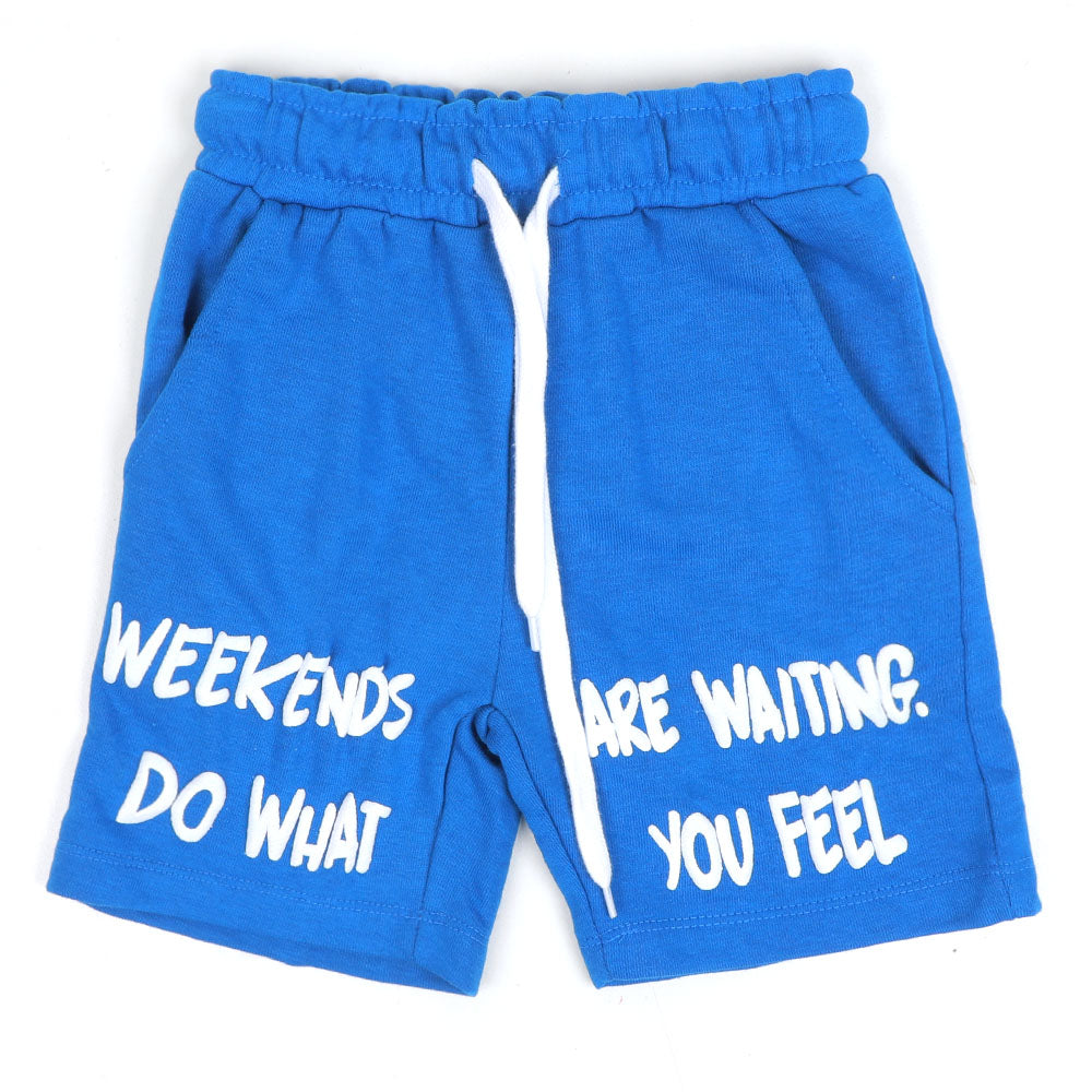 Boys knitted short WEEKEND ARE WAITING - Sky Diver