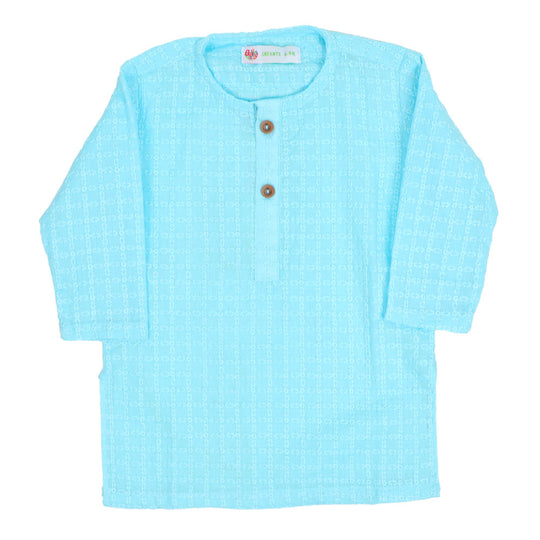 Infants Boys Chicken Basic Kurta - S.Blue