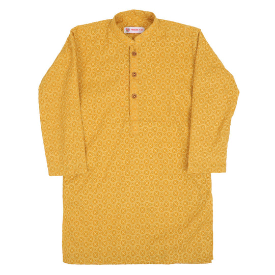 Boys Chicken Basic Kurta - Mustard