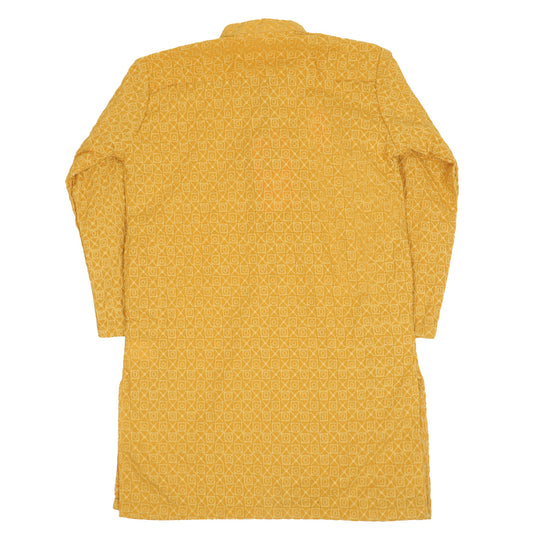 Boys Chicken Basic Kurta - Mustard