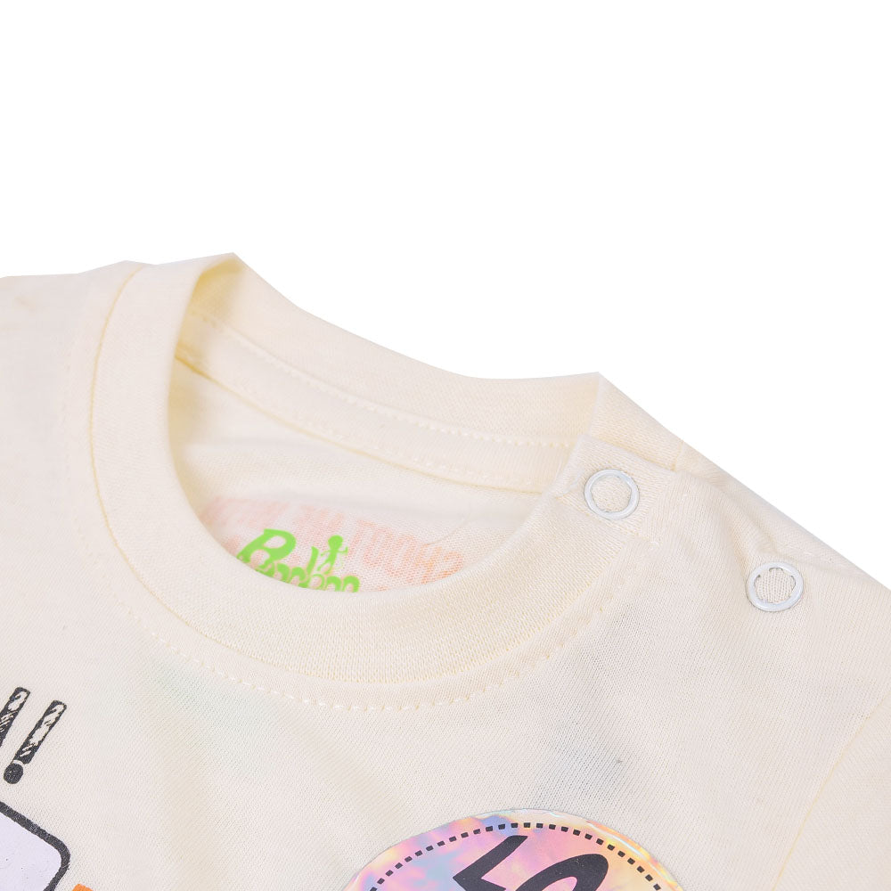 Infant Boys T-Shirt Say Cheese -Lemon Icing