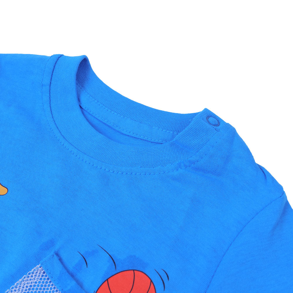 Infant Boys Cotton T-Shirt Character - Blue