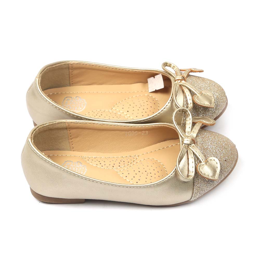 Fancy Stylish Pumps For Girls - Gold (1005-23)