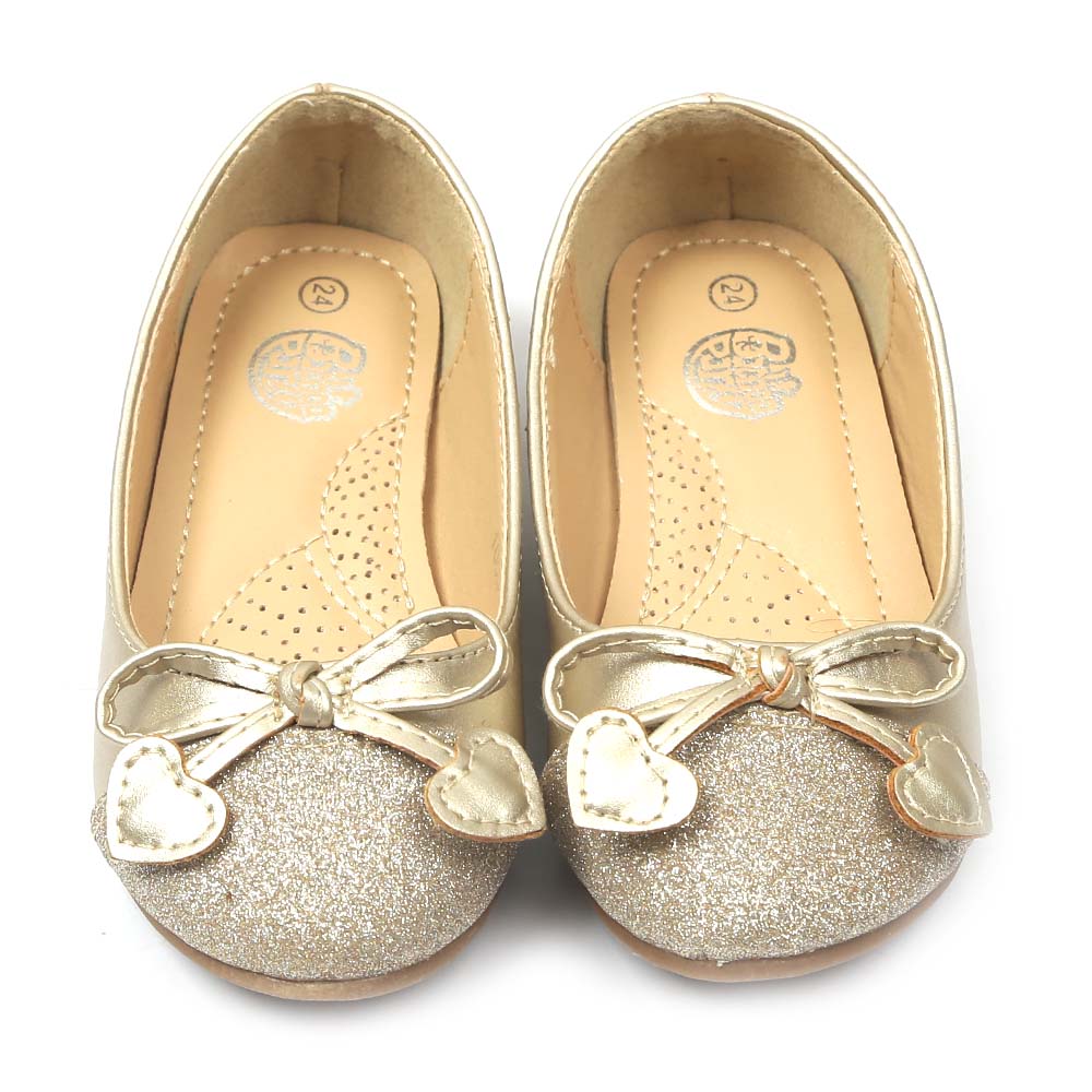 Fancy Stylish Pumps For Girls - Gold (1005-23)