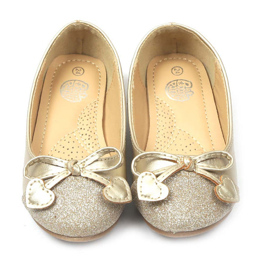 Fancy Stylish Pumps For Girls - Gold (1005-23)