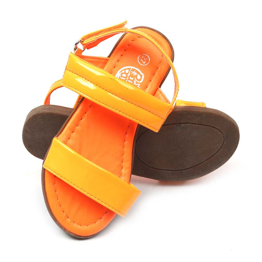 Fancy Shiny Sandal For Girls - Orange (1005-28)