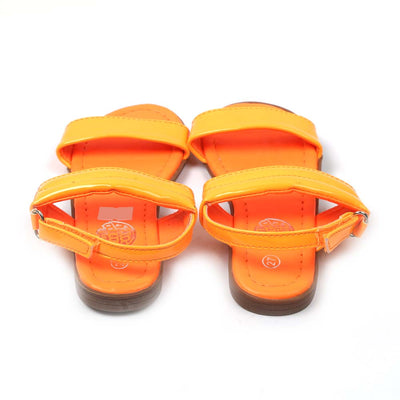 Fancy Shiny Sandal For Girls - Orange (1005-28)
