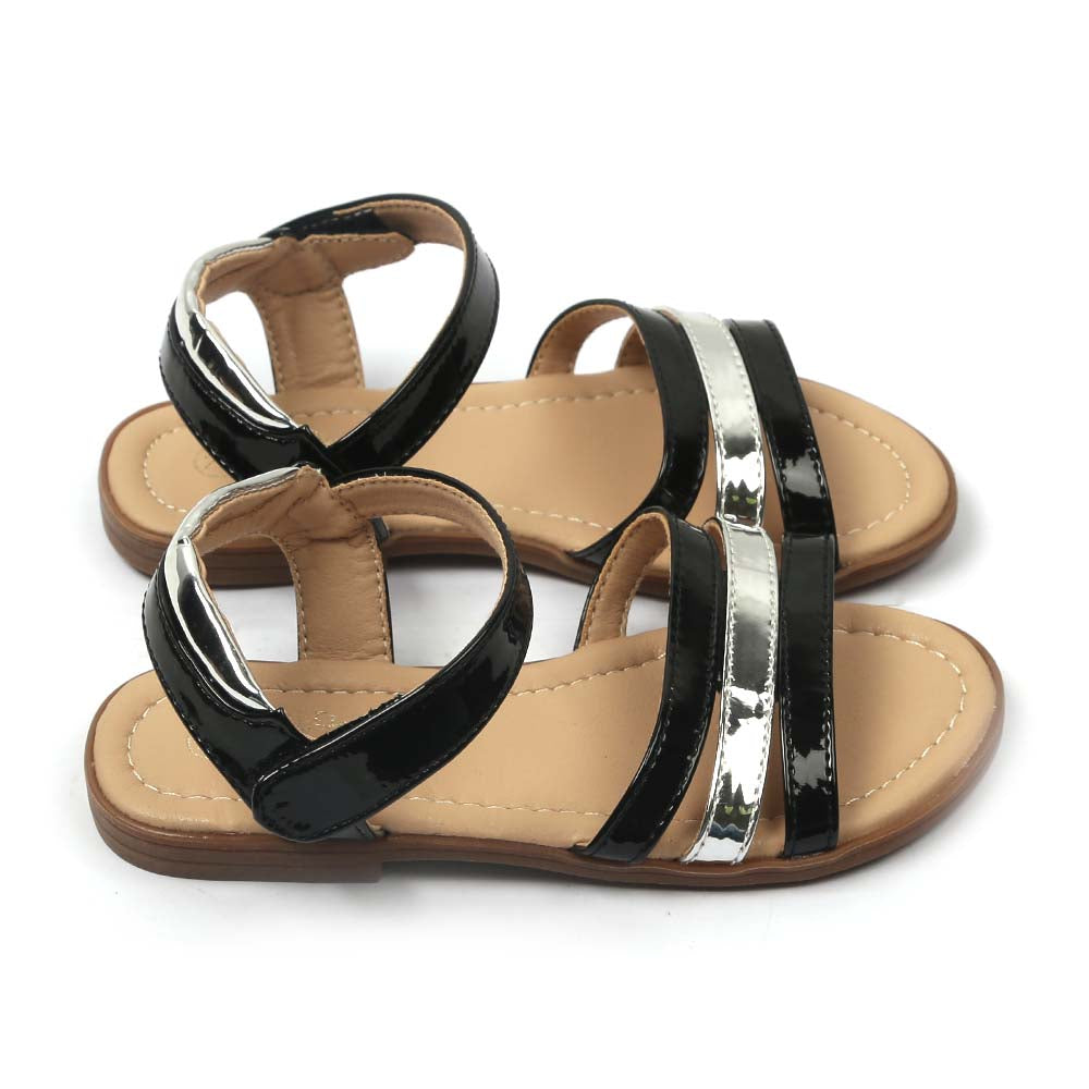 Fancy Design Sandal For Girls - Black (70201)