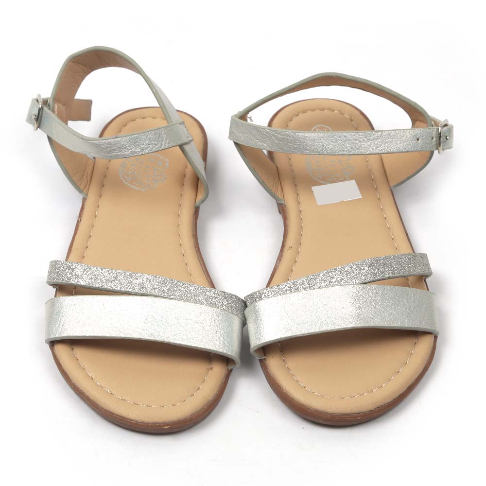 Fancy Strap Sandals For Girls - Silver (0910-26)