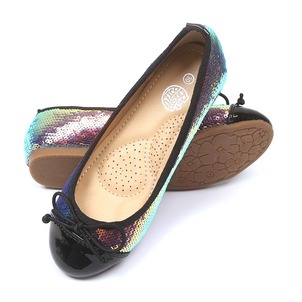 Fancy Sequin Pump For Girls - Black (0911-6)