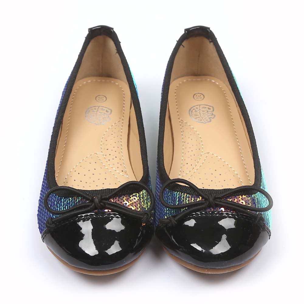 Fancy Sequin Pump For Girls - Black (0911-6)