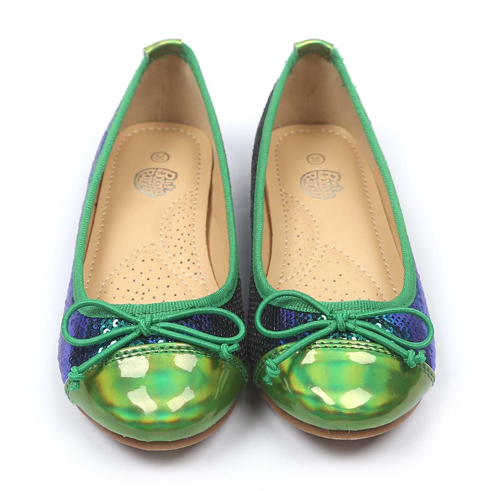 Fancy Sequin Pump For Girls - Green (0911-6)