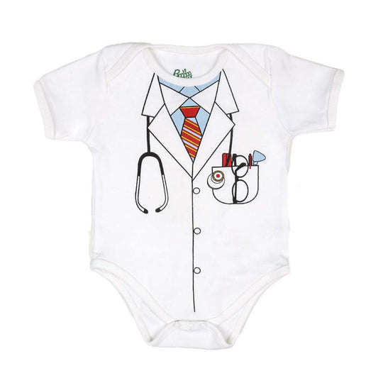 Doctor Romper For Boys - White