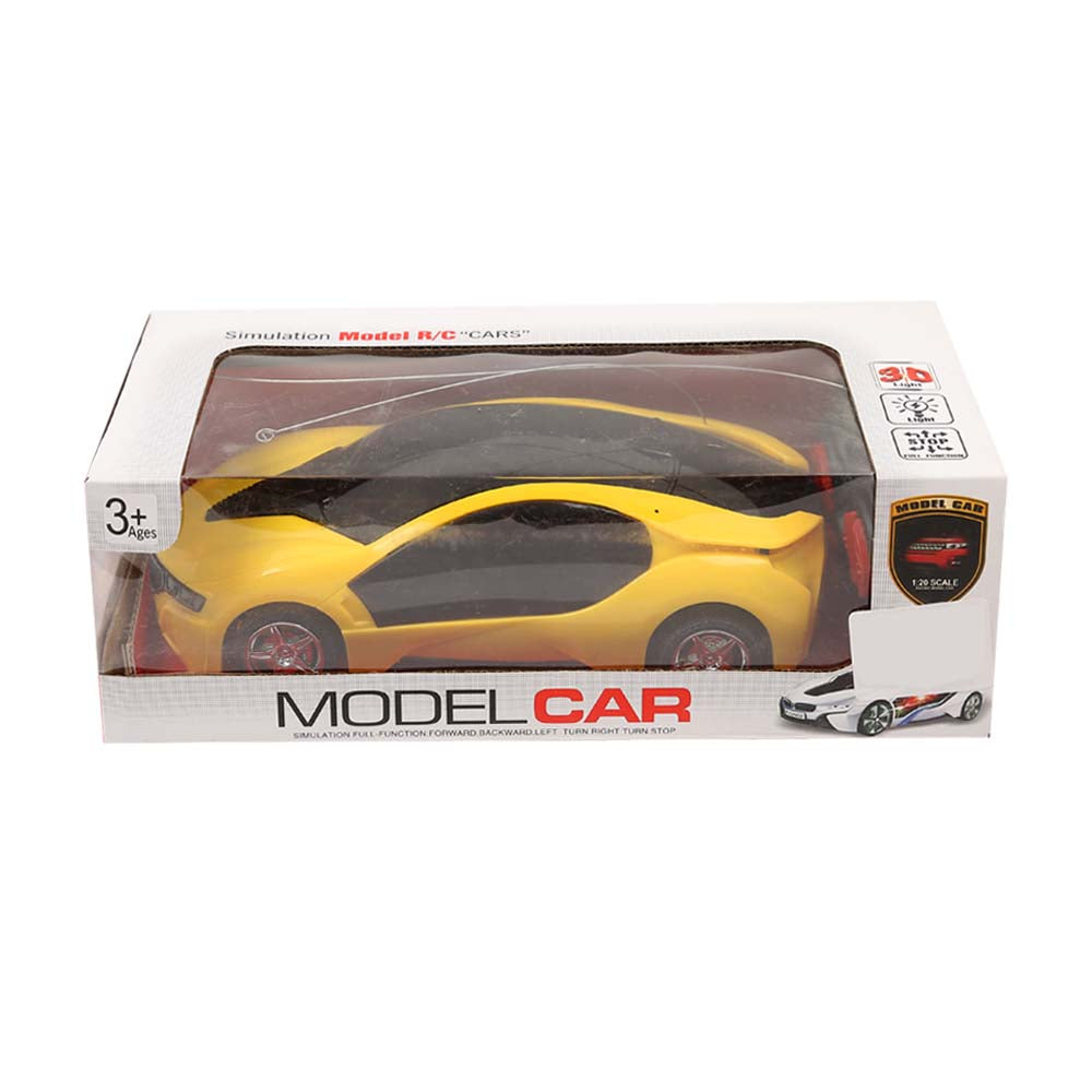 Stylish Remote Control Car - Yellow (888-3D)