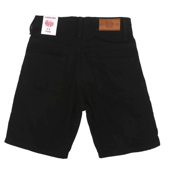 Boys Short Denim Let's Have Tape - BLACK