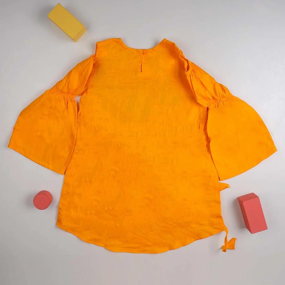 Embroided Mandala Top For Girls - Citrus