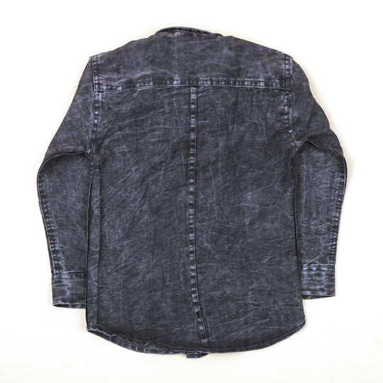Never Stop Denim Shirt For Boys - Grey