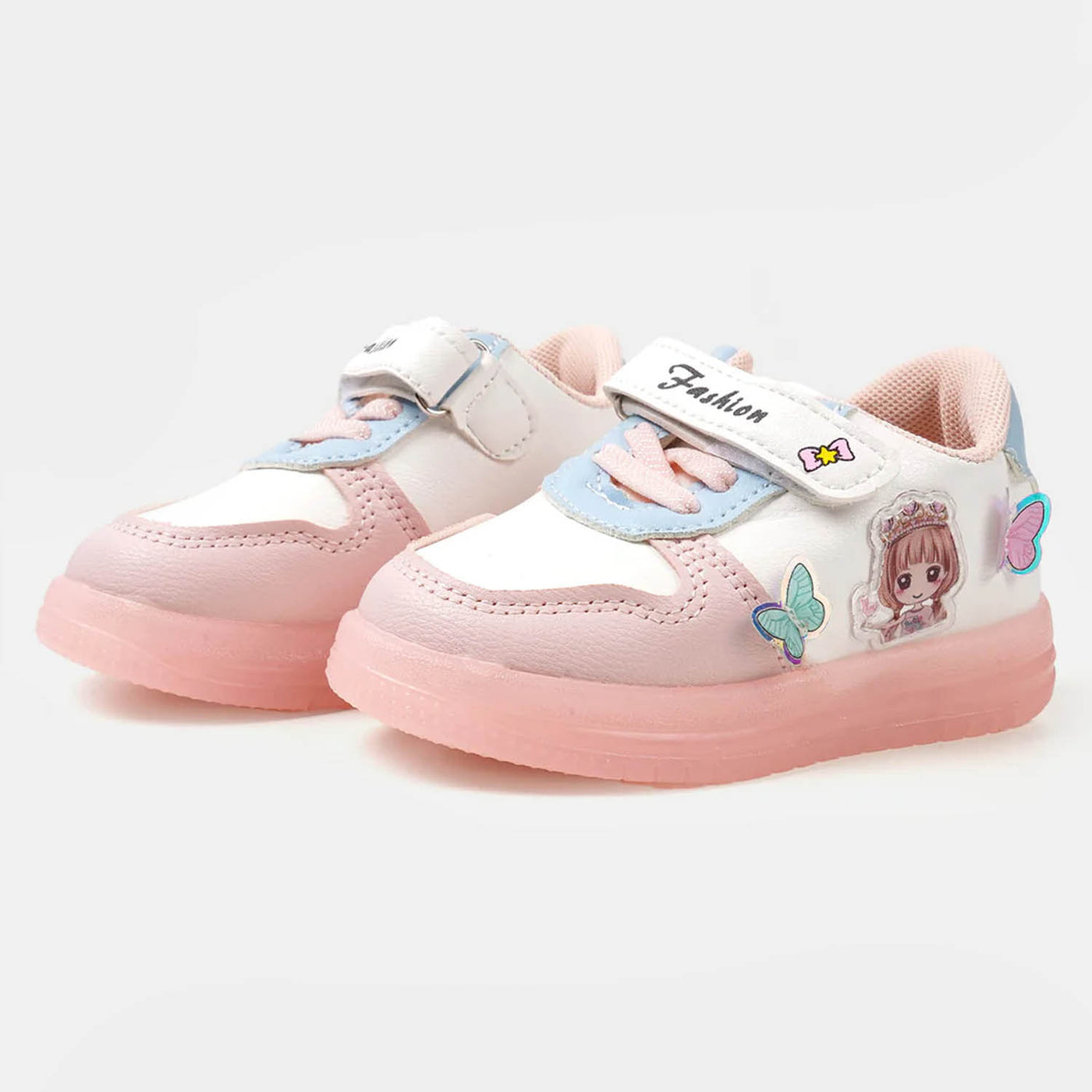 Girls Sneakers With Light Effect | Pink