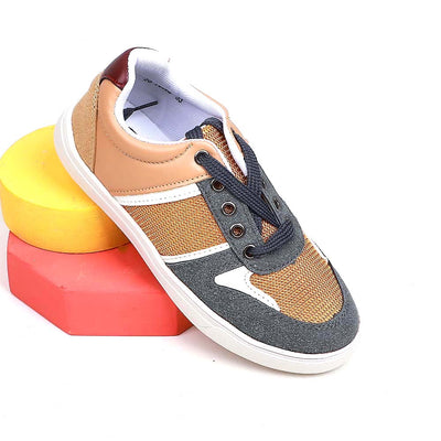 Sneakers For Boys - Grey/Camel