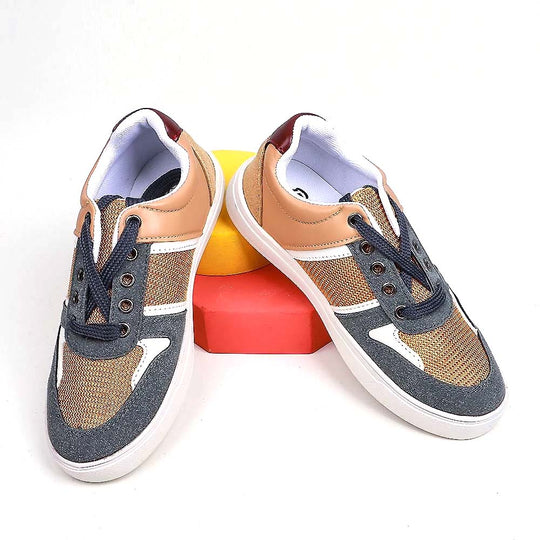 Sneakers For Boys - Grey/Camel