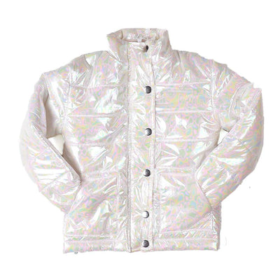 Puff Jacket For Girls - White