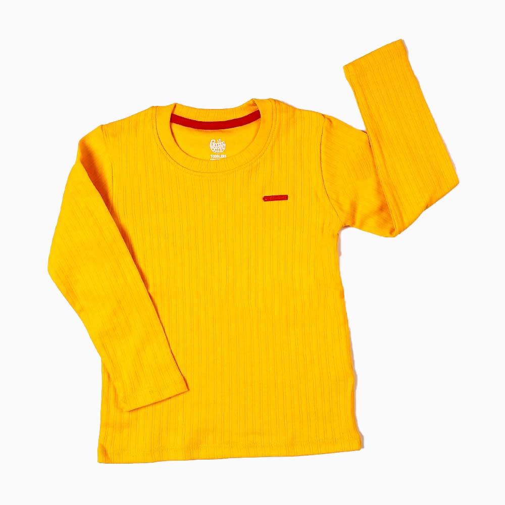 Infant Kids Full Sleeves T-Shirt Rib - Yellow