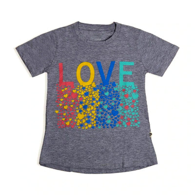 Infant Girls T-Shirt Love E-C -H.grey