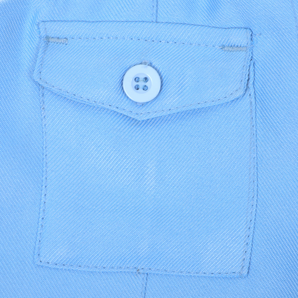 Girls Cotton Short Bone & Flap - Sky Blue