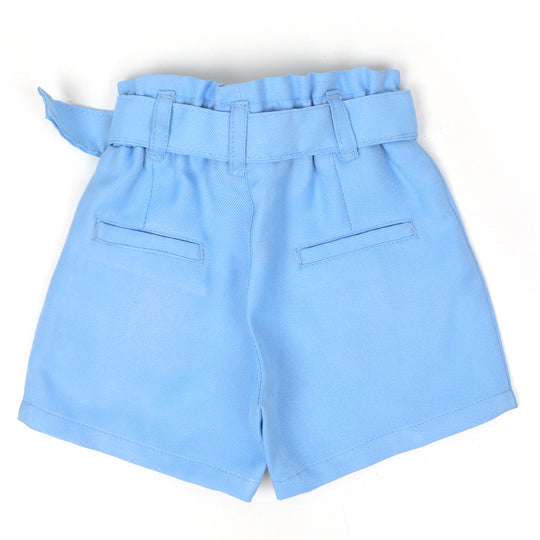 Girls Cotton Short Bone & Flap - Sky Blue