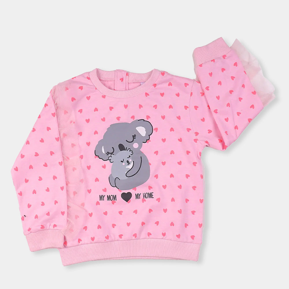 Infant Girls Sweatshirt  My Home - Pink