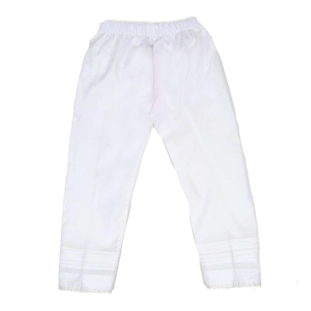 Infant Girls Trouser Pleated - White