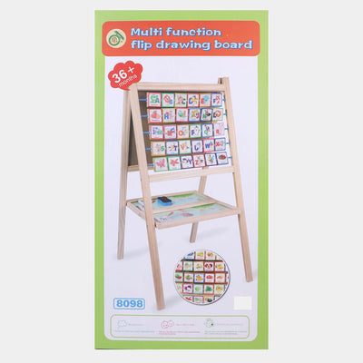 Wooden Double-sided Multifunctional Flip Drawing Board Large Bracket