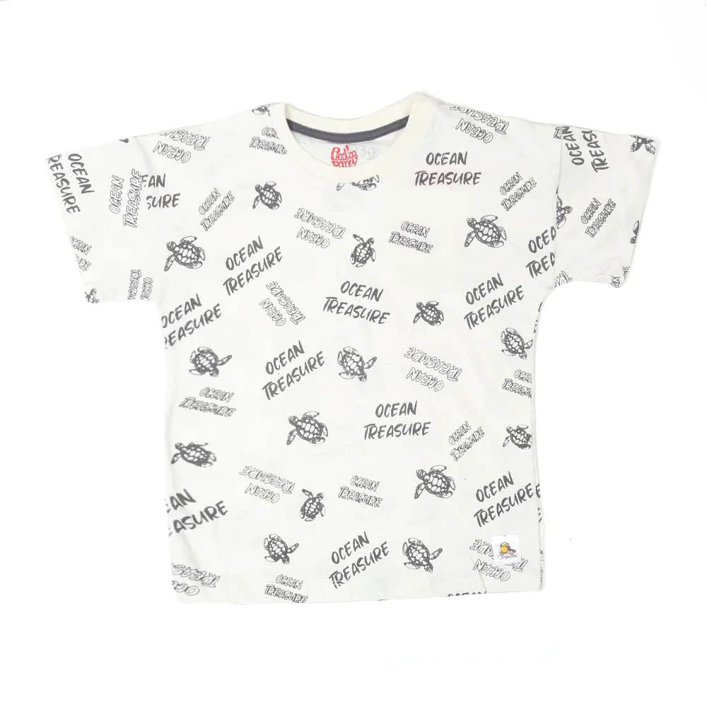 Ocean Treasure T-Shirt For Boys -White