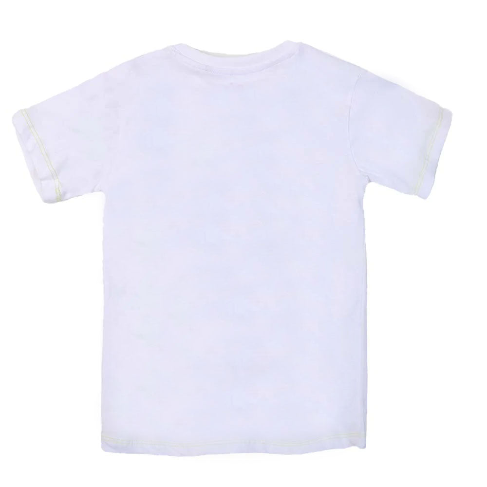 Boys T-Shirt H/S Lion - White