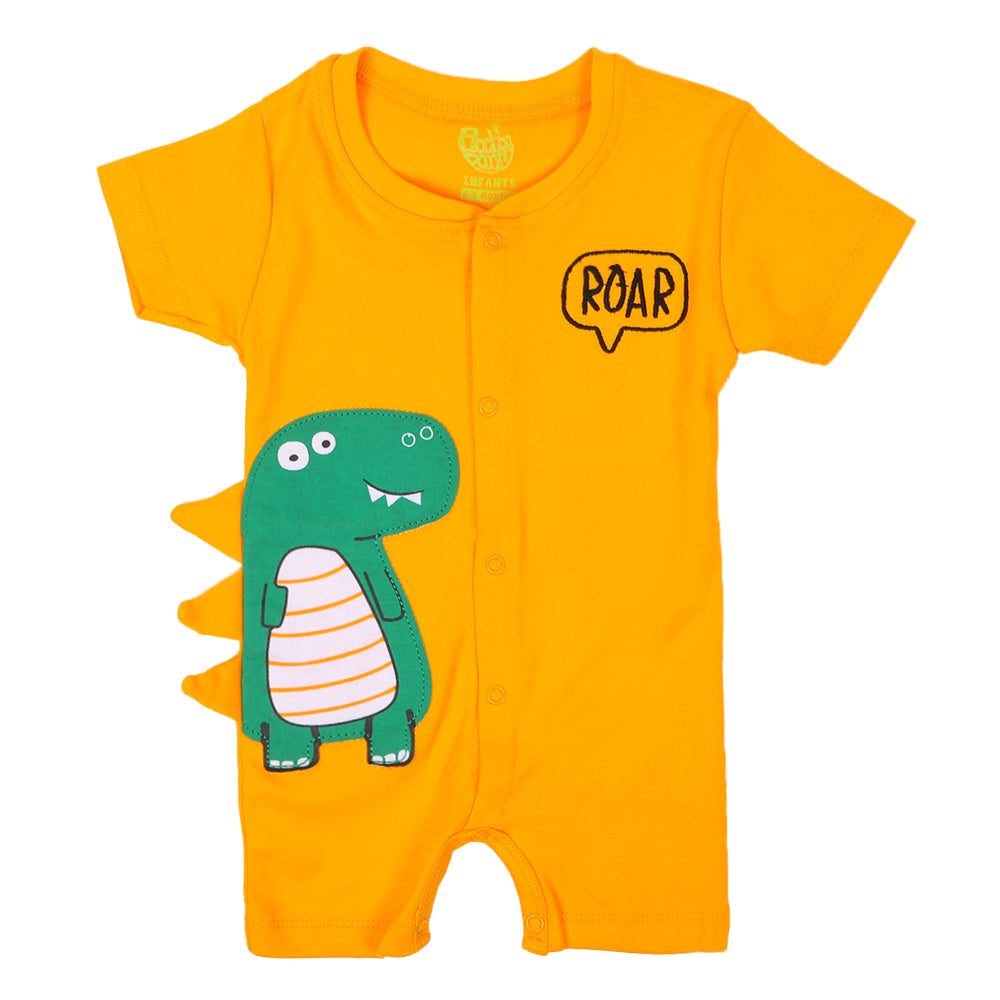 Infant Boys Knitted Romper Dino Roar -Citrus