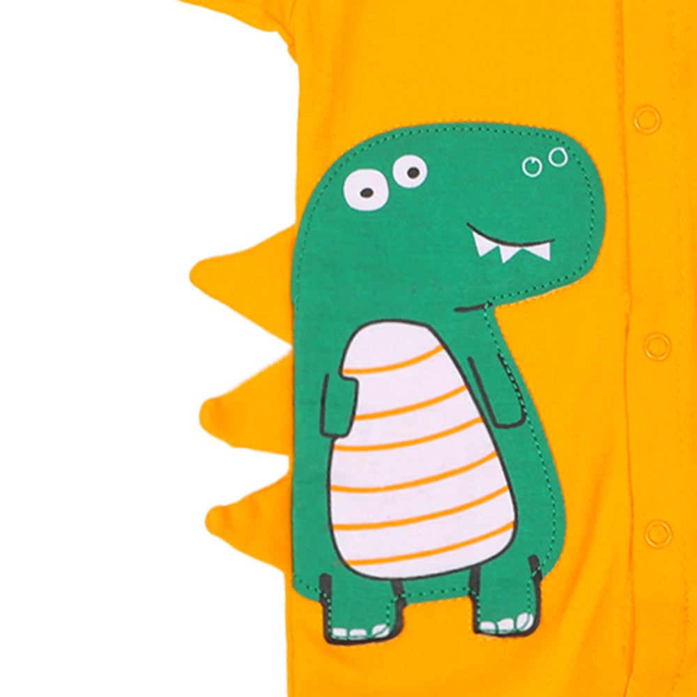 Infant Boys Knitted Romper Dino Roar -Citrus