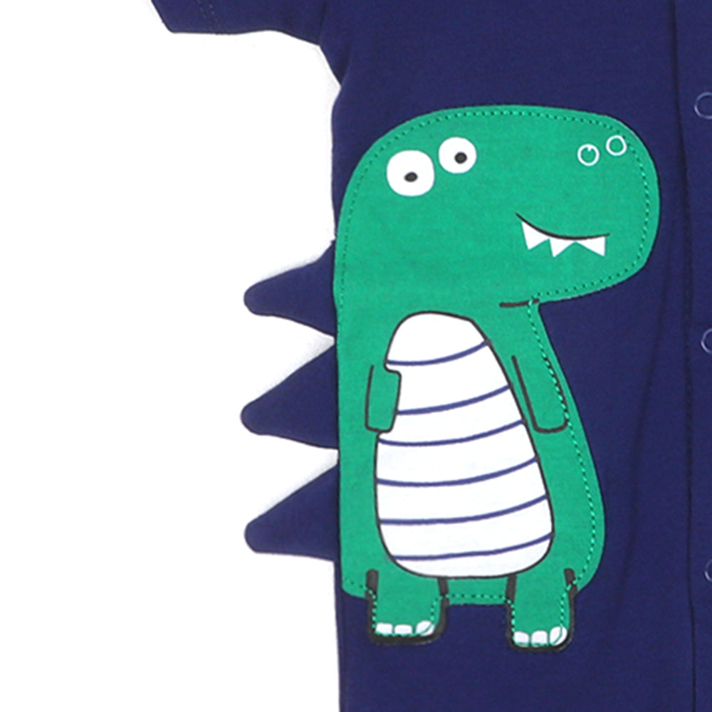 Infant Boys Knitted Romper Dino Roar -NAVY