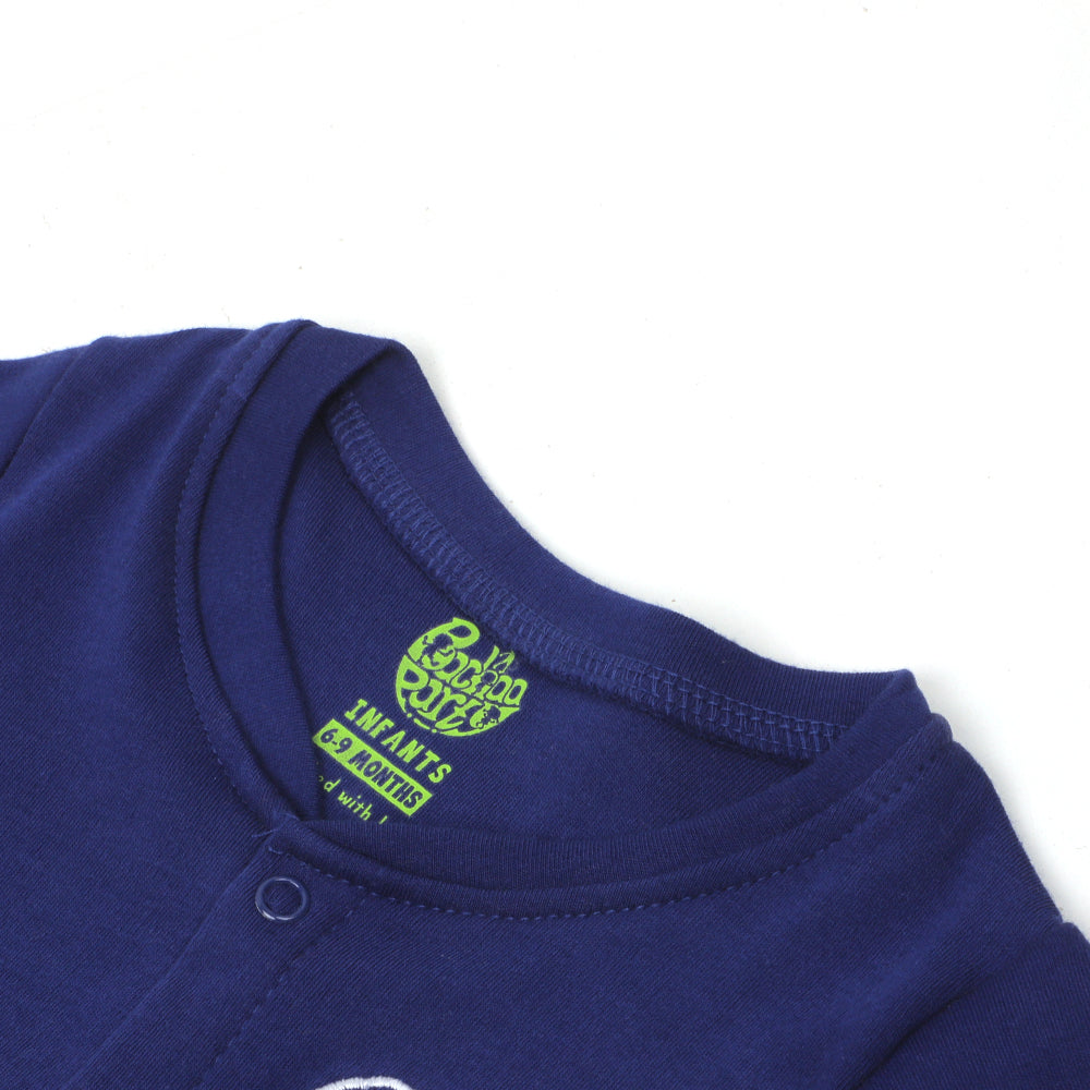 Infant Boys Knitted Romper Dino Roar -NAVY
