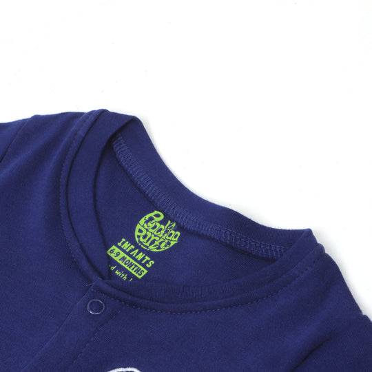 Infant Boys Knitted Romper Dino Roar -NAVY