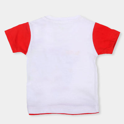 Infant Boys T-Shirt Long Beach - White