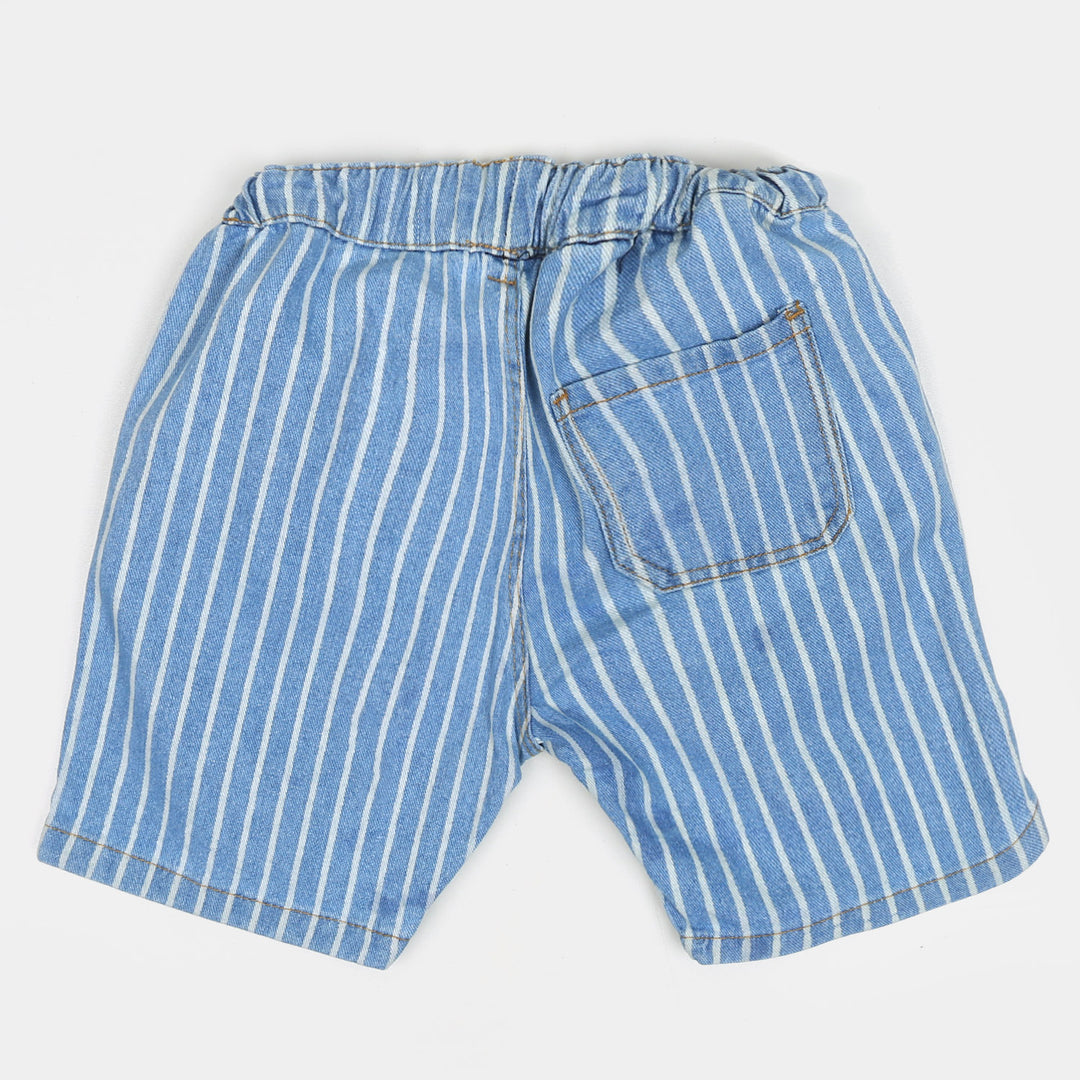 Boys Short Cotton Striped - LIGHT BLUE