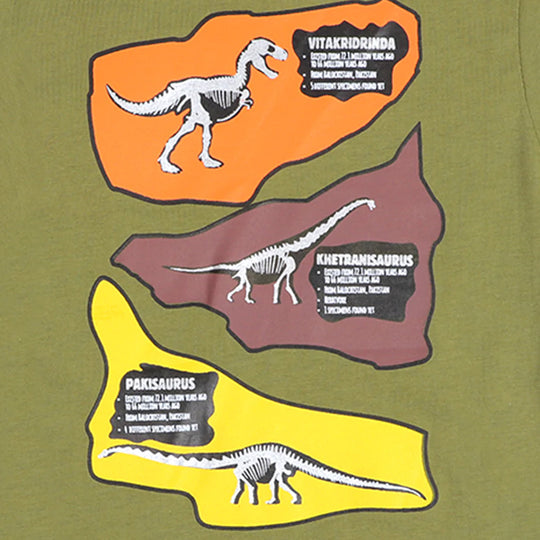 Boys T-Shirt Pre-Historic - Green