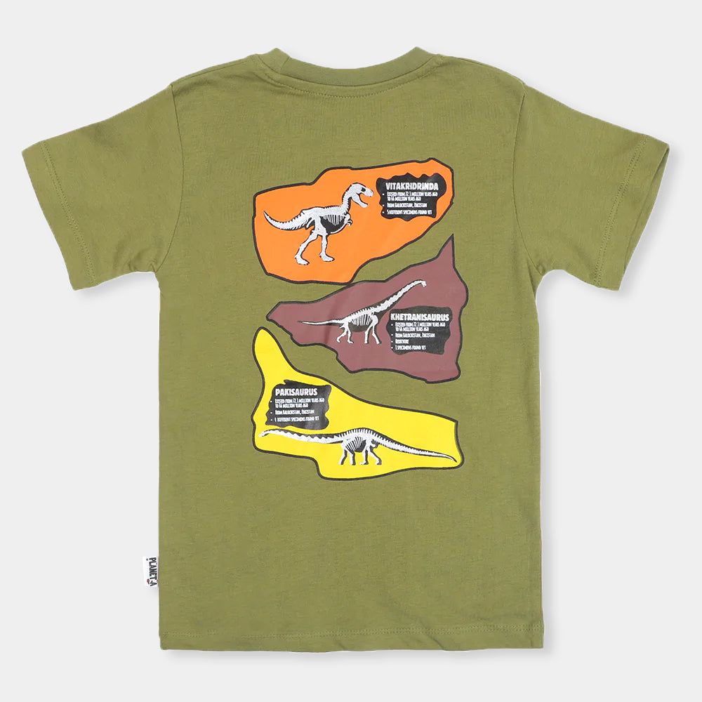 Boys T-Shirt Pre-Historic - Green